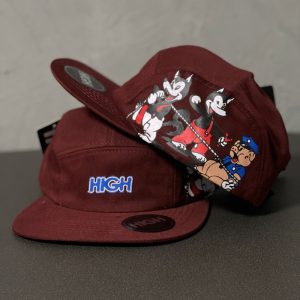 Boné High Company 5-Panel Wolf & Police - Wine.