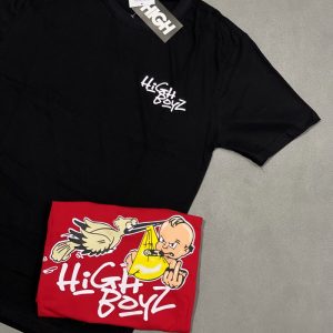 Camiseta High Boyz (Black/Red) Oversized