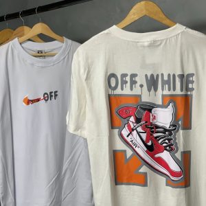 Camiseta Off-White x Jordan Oversized – Edição "Chicago AJ1 Archive"